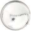 Elegance Hammered Stainless Steel Round Tray, 13", Silver