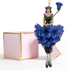 ROSEMARIE SCHULZ Heidelberg Cornflowers Girls Hanging with Gift Box Flower Fairy Figurine Decorative Figure Flower Child Sculpture