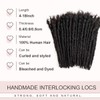 DAIXI Handmade Interlocking Locs Real Human Hair Permanent Loc Extensions