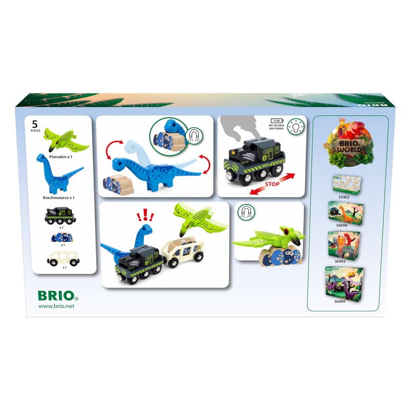 BRIO World – 36096 Dinosaur Battery Train | Toy Train