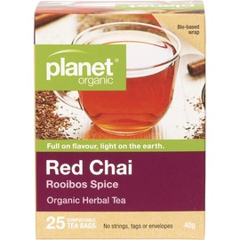 Planet Organic Red Chai 25 Tea Bags