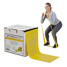 TheraBand banda de resistencia rollo de 25 yardas, bandas elásticas profesionales sin látex para ejercicios de parte superior e inferior del cuerpo, t