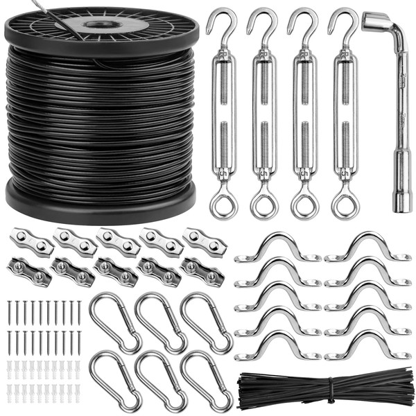 Belio String Light Hanging Kit, Stainless Steel Cable for Outdoor