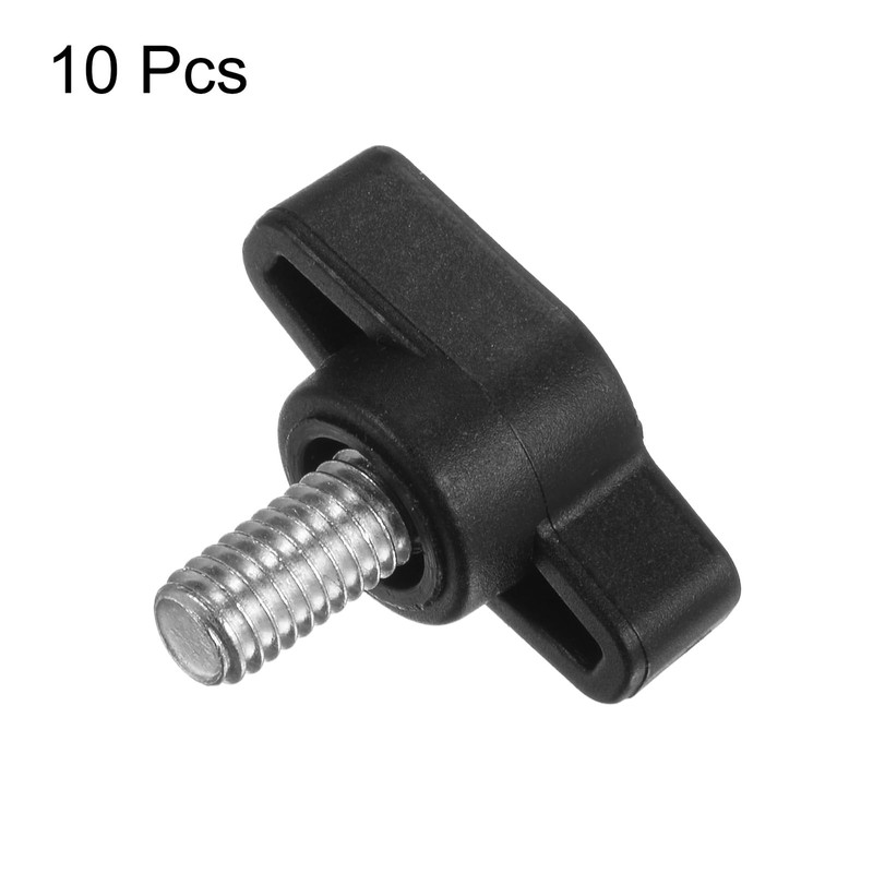 sourcing map 10pcs Tee Wing Knobs Thumb Screws M6 x