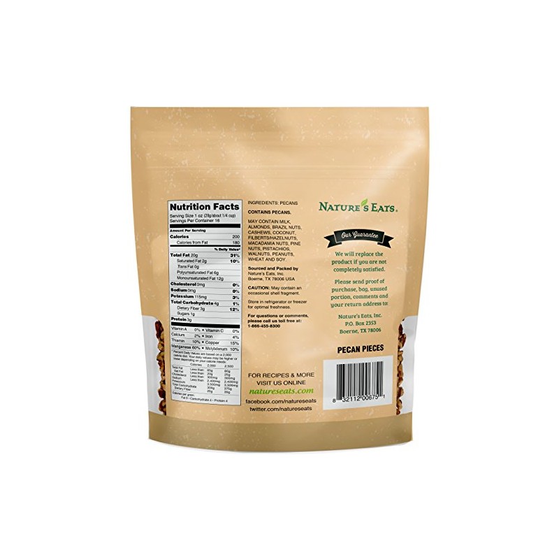 Nature's Eats, Pecan Pieces, 16 Oz