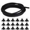 JIH Aquarium 3/16 inch Standard Airline Tubing, Black, 25 Feet