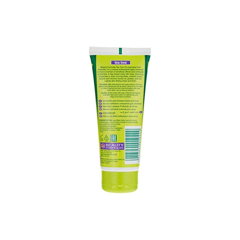 Beauty Formulas Australian Tea Tree Deep Cleansing Facial Mask