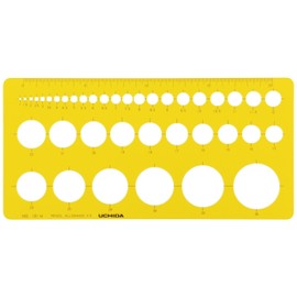 ウチダ製図器(Uchidaseizuki) ウチダ テンプレート No.101M 円定規 インキエッジ付 1-843-0111