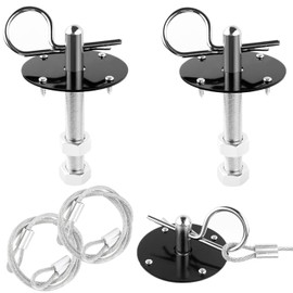 Mtxorvix Car Hood Pins Kit - Stainless Steel Car Hood Cover Quick Release Pin for Reducing Shaking - Universal Exterior Car Accessories Fit for Most Cars Trucks SUV (Black)