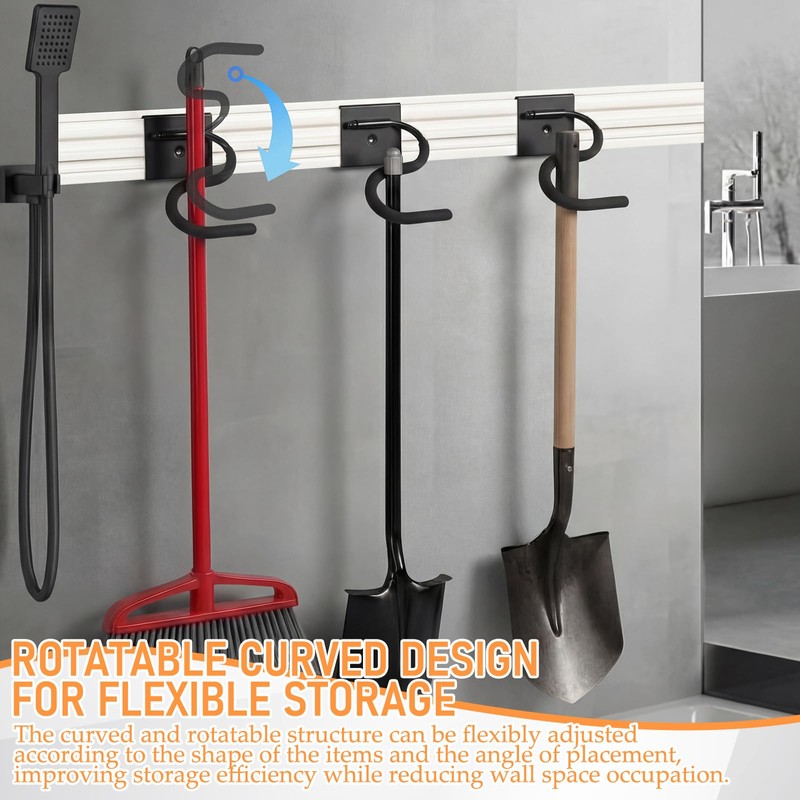 4 Pack S-Hooks for Wall Storage System, Heavy Duty Curved