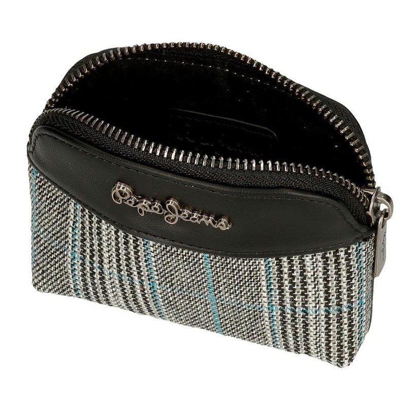 Pepe Jeans Kendra 3 Compartment Wallet Black 17.5 x 9.5