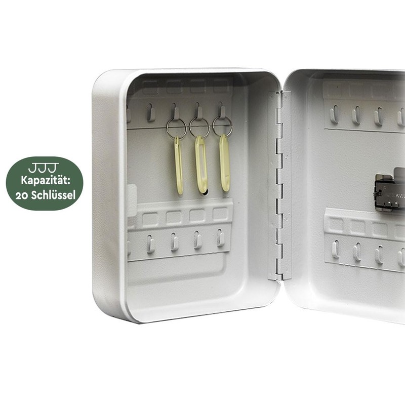 BRASQ Key Cabinet KC300 Metal Lockable Grey Large Key Cabinet