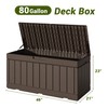 Devoko 80 Gallon Deck Box, Waterproof Resin Outdoor Storage Box