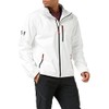Helly Hansen Men's Crew Midlayer Fleece Lined Waterproof Windproof Rain Jacket, 001 Bright White, Large
