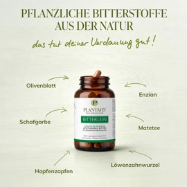 Bitter Substances Capsules with Dandelion, Artichoke & Gentian - Natural Digestive Support - High-Quality Bitter Substance Complex - 60 Capsules - Vegetable Formula - Premium Quality