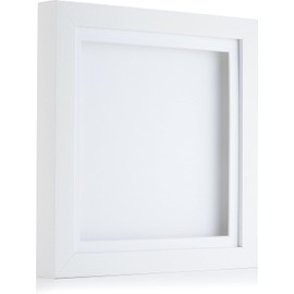 White 3D Deep Box Picture Frame Display Memory Box For Medals Memorabilia Flowers etc (12x10) by Picture Framing Direct