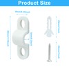 Moicstiy 24 Sets Wire Shelf Loop Clips, White Shelf Clips