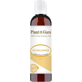 Sunflower Oil 4 oz Cold Pressed Carrier 100% Pure Natural For Skin, Body, Face, and Hair Growth Moisturizer. Great For Creams, Lotions, Lip balm and Soap Making