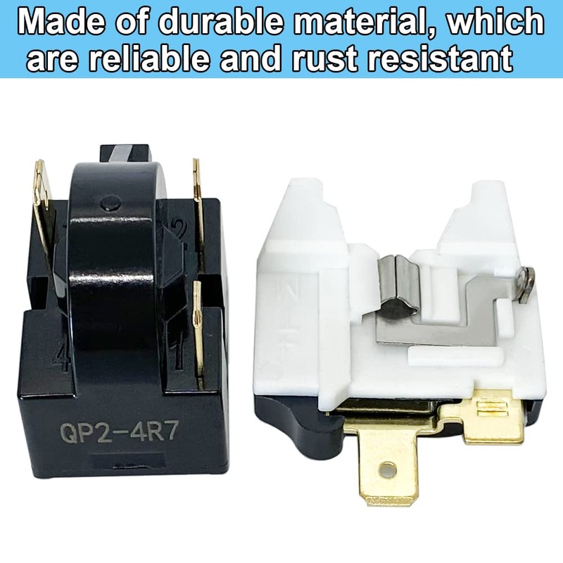 QP2-4.7/ QP2-4R7 4.7Ohm Refrigerator 3 Pin PTC Start/Starter Relay w/Refrigerator