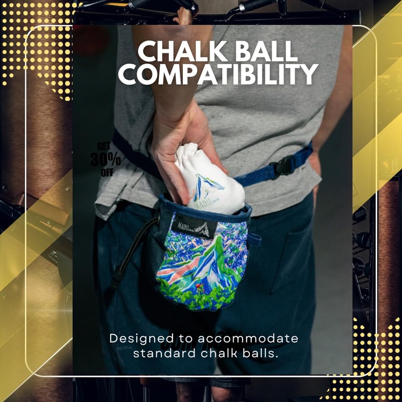 Madu Climb - Rock Climbing Chalk Bag Water Colour (Blue