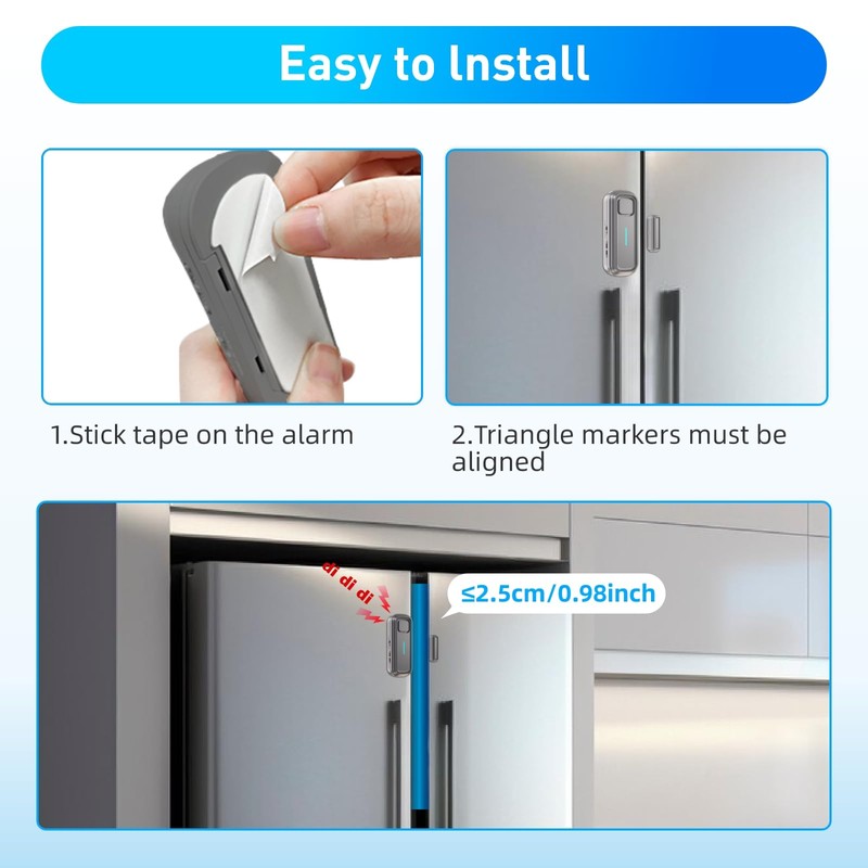Daytech Refrigerator & Freezer Door Alarm - Adjustable 1-4 Minute