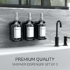 Stylish Shampoo and Conditioner Dispenser Wall Mount Set of 3