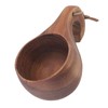 Wooden Coffee Cup with Handle Comfortable Grip Rustic Decorative Milk