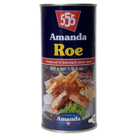 Amanda Amanda 555: Tinned Cod Roe | The Original Cod Roe | High in Protein Omega 3 Vitamin D & B12 | MSC Certified, Sustainable, and Delicious | Perfect for Home or Fish & Chip Shops (600g)