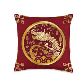 Happy Chinese New Year 2024 - Year of the Dragon Throw Pillow