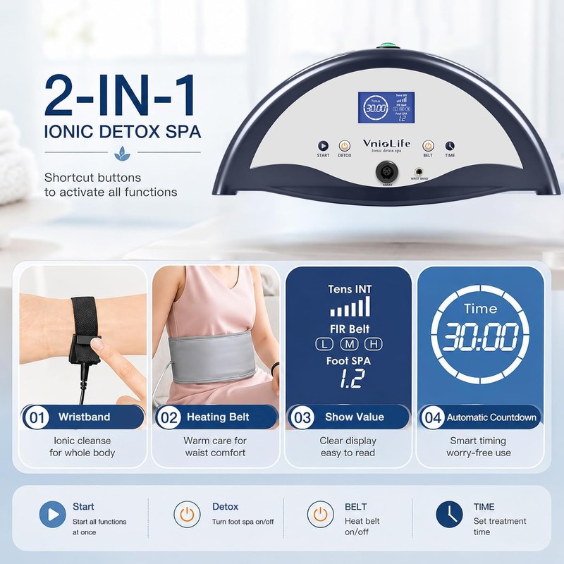 Ionic Foot Bath Detox Machine, Portable Ionic Detox Foot Spa