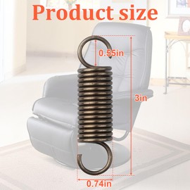 2-7/8 Replacement Recliner Mechanism Tension Spring 2 7/8 Inch, 11/16 Inch Diameter for Lane Furniture, Compatible with Recliner Chair Repair Parts,Durable Steel Springs,1-Pack
