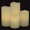 Flipo Pacific Accents Ivory Melted Wax 3-Inch by 6-Inch Pillar