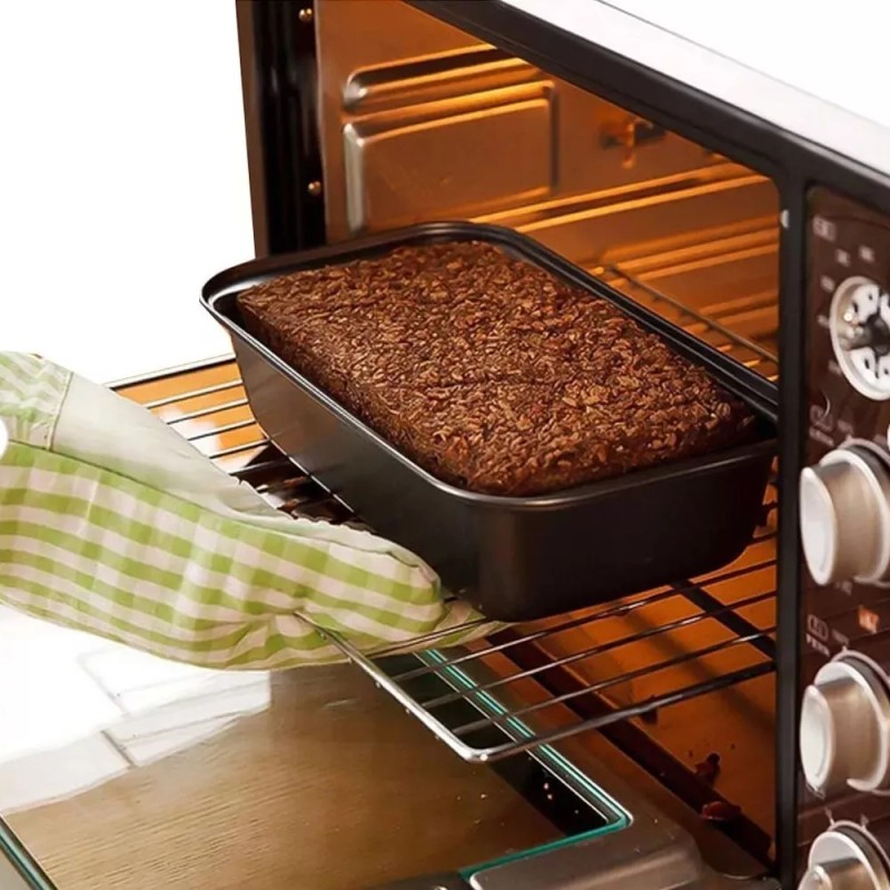TH2010 Molde Rectangular Panque Pan Antiadherente Acero Inox Postre