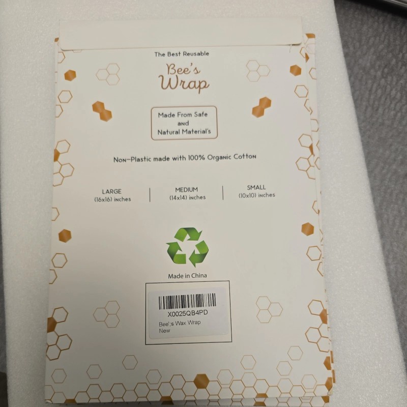 Perfect stock Beeswax Food Wraps 100% organic cotton. 3 Packs