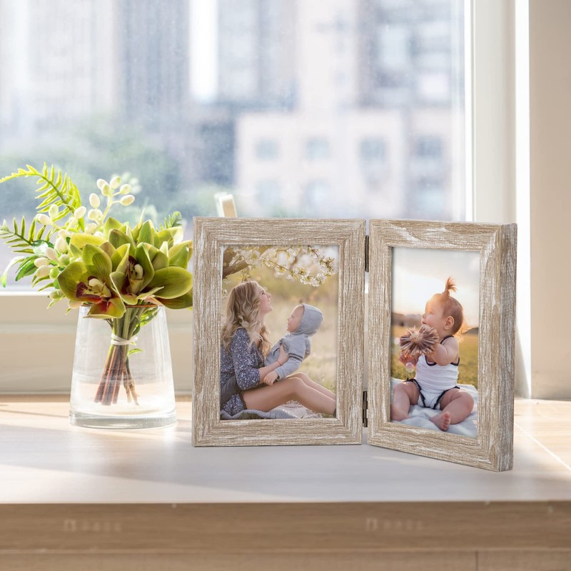 Wtrgas Photo Frame, Large Size, 2 Sided Tabletop Photo Frame,