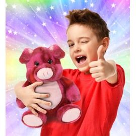 DolliBu Pink Tie-Dye Pig Plush - Super Soft Stuffed Animal, Cute Farm Animal Plush, Adorable Fluffy Stuffed Animal for Boys and Girls, Stuffed Animals Plush Gift for Babies, Kids, Adults - 9 Inches