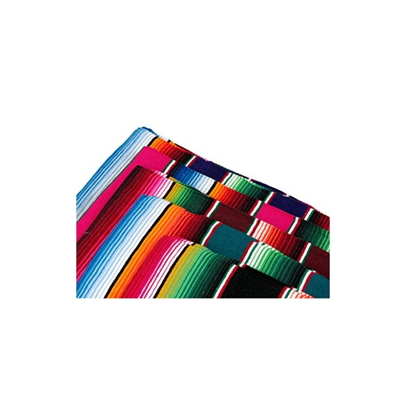 Leos Imports Mexican Serape Blanket (Medium 60"x24", Assorted)
