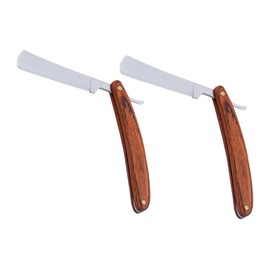 FOMIYES Razor Men's Shaving Tool 2pcs Vintage Beard Shaver Wood Handle Safe Barber Razor Hair Salon Shaver