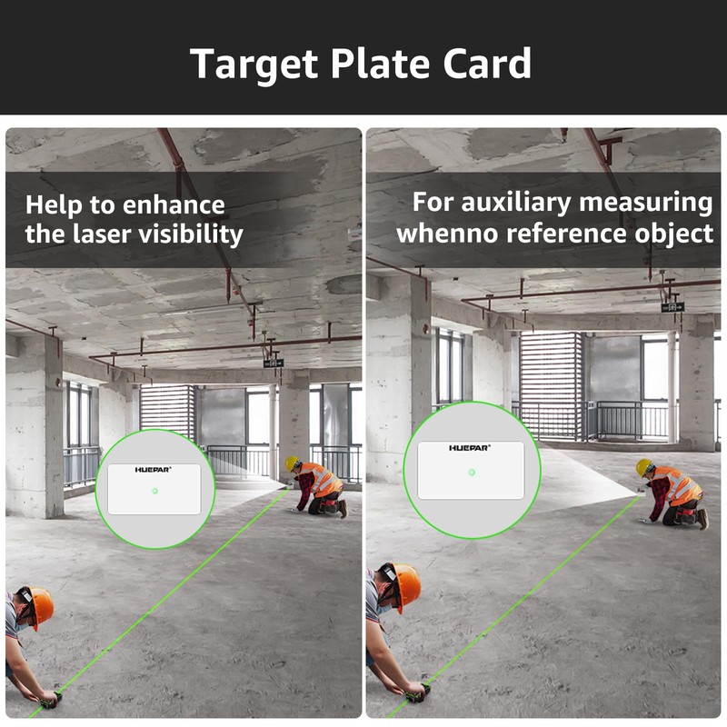 Huepar Dual Laser Measuring Tool, 393Ft Green-Beam Bilateral Digital Laser