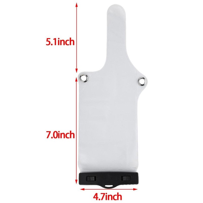 Universal Walkie Talkie Transparent Waterproof Rainproof Bag Clip Lanyard Protective