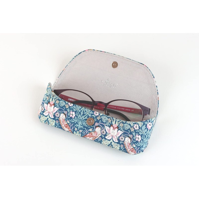 DDintex FLORET LONDON Glasses Case 02 Strawberry Thief Green 16×6×3.5cm
