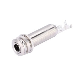 Copper Mono End Pin Jack Socket Electric Guitar Ukulele Pickup Durable Musical Lovers (Silver)