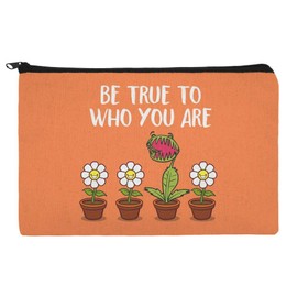 GRAPHICS & MORE Be True To Who You Are Flowers Plants Makeup Cosmetic Bag Organizer Pouch