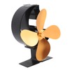 Wood Stove Fan 4 Blades Fireplace Fan Heat Powered Fast