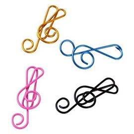 Hdtyyln 20Pcs Paper Clips, Small Paper Clip, Cute Musical Notes Style Paperclips, Assorted Metal Colorful, Music Notes Paperclip for School Office Home Supplies Organizer Accessory