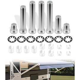 USSKYBOY 431840 Awning Arm Repair Pin Kit Fits for Power Rv Awning (7 pins, 4 Thick bushings, 4 Thin bushings, 4 Small bushings,7 retainers)