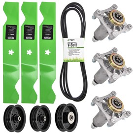 8TEN Deck Rebuild Kit for AYP Husqvarna Poulan 54 inch PB22H54BF PBGT22H54 PBGT26H54 Blade Spindle Belt Idler