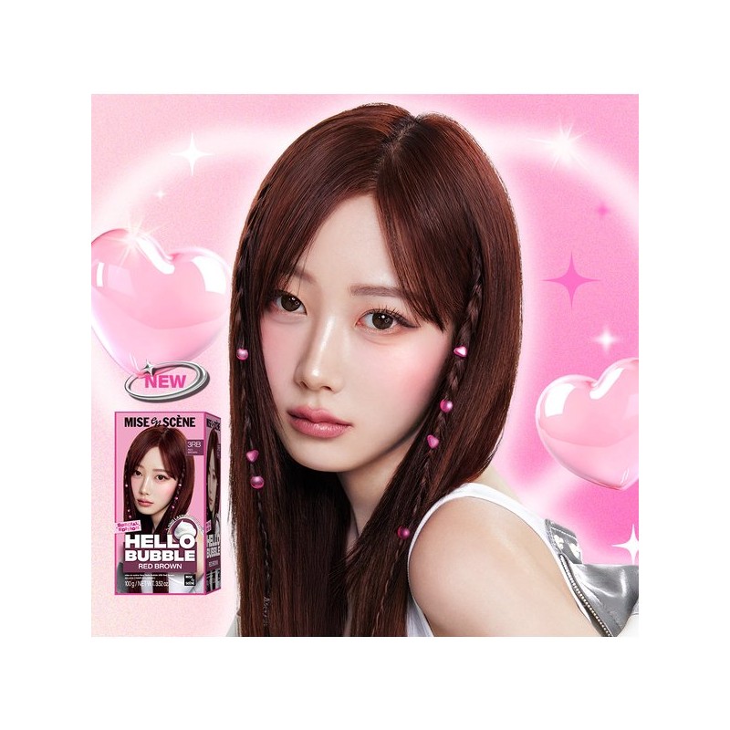 Mise-en-scène New Hello Bubble 3RB Red Brown 100G / 미쟝센