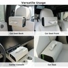 Ompellus Premium PU Leather Car Tissue Holder, Classic Style, Rectangular,
