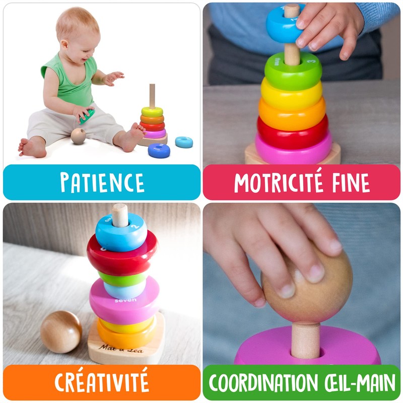 Max & Lea MXLA-RAINBO-0001 Stacking Toy